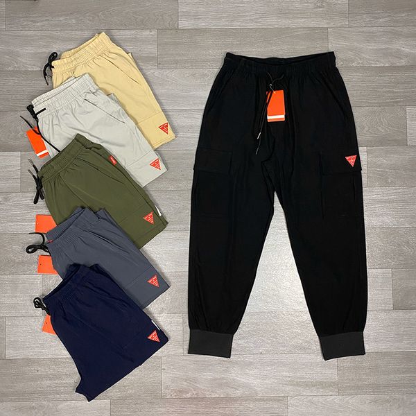 

trousers pencil pant sport mens ankle overalls joggers 6 colors fashion sweatpants stripes panalled jogger asian size m-4xl work pants elast, Black