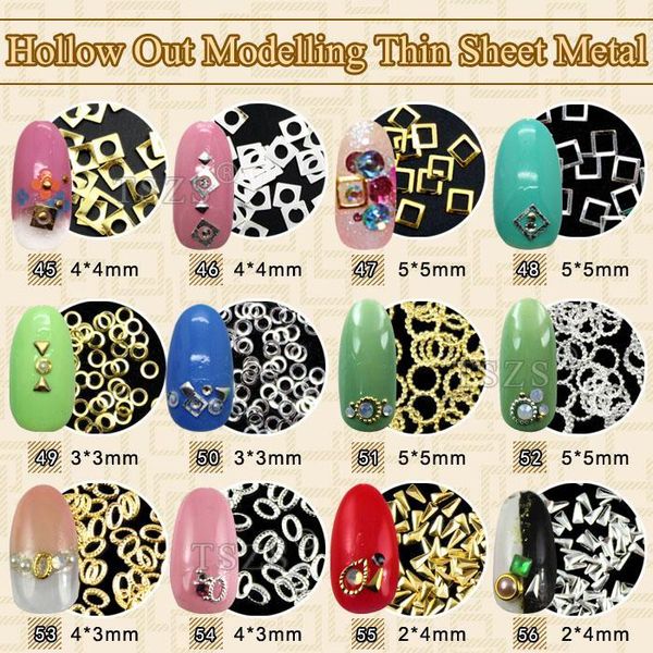 

150pcs/lot metal slices nail art gold silver decoration decal craft 3d diy sticker ultra thin1, Silver;gold