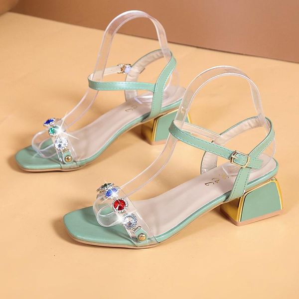 

dress shoes block heels buckle clear sandals black for women 2021 summer chunky beige strap pearl girls gladiator high rhinestone