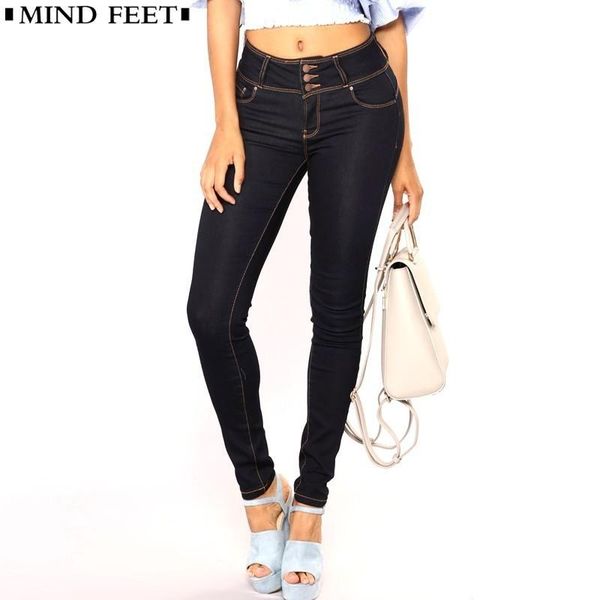 

women's jeans women slim stretch vintage casual plus size long pencil denim pants female skinny trousers, Blue