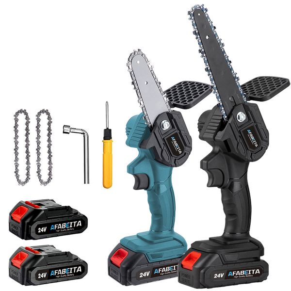 

4/6inch removable mini pruning electric chainsaw with lithium battery woodworking tools for garden