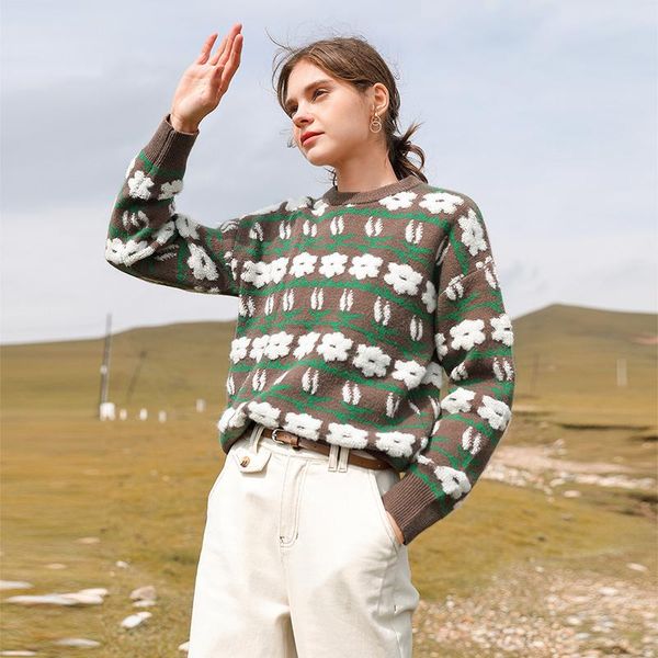 

women's sweaters shzq pullover 2021 lazy style, foreign loose outer sweater, autumn and winter, White;black