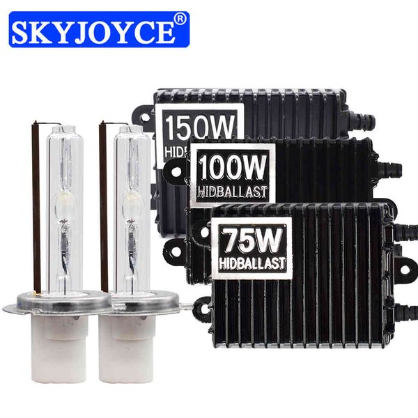 

skyjoyce fast bright ceramic bulb 75w 100w 150w xenon ballast h1 h3 h7 h11 9005 d2h 4300k 6000k hid headlight kit