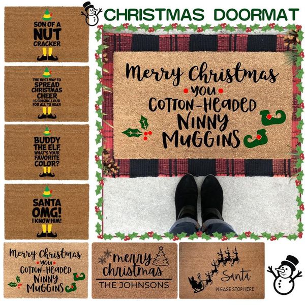 

carpets christmas door mat santa claus outdoor carpet marry decorations for home xmas ornament navidad gift year 2022 #t1p