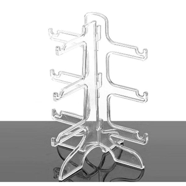 

fashion sunglasses frames 19.7*16cm 3 layer white/clear eyeglasses show stand rack holder frame display stent, Black