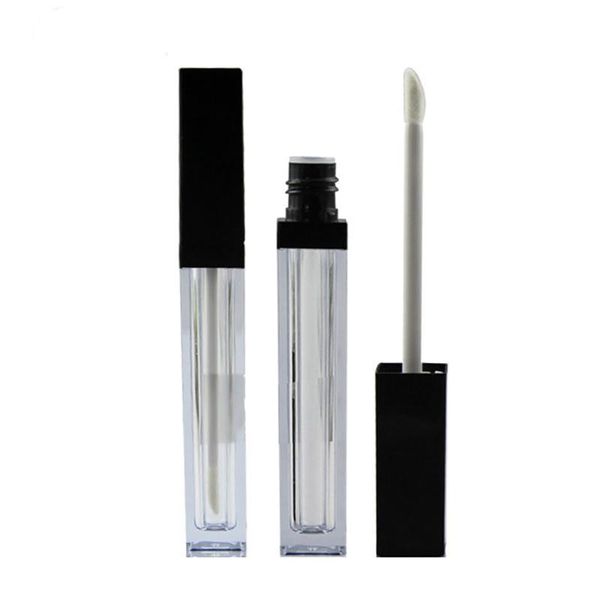

5pcs 5ml empty lip gloss tube bottle liquid eyeliner square container transparent refillable bottles storage & jars