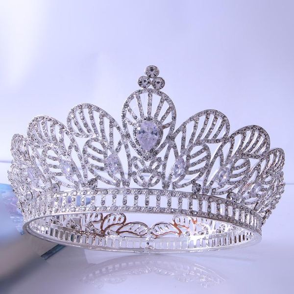 

hair clips & barrettes stonefans luxury rhinestone bridal headwear crown accessories christmas crystal princess tiaras wedding jewelry, Golden;silver