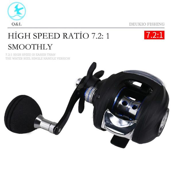 

baitcasting reels deukio 4+1bb 7.2:1 fishing reel bait double line cup 8kg max drag