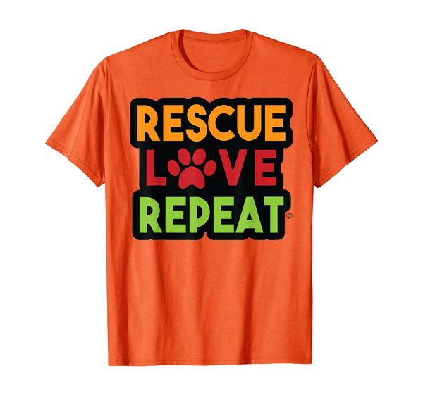 

Rescue Love Repeat Dog T-Shirt for Cat Dog Lovers, Mainly pictures