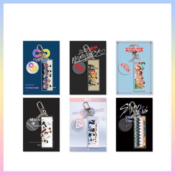 

keychains red velvet ikon seventeen straykids acrylic rectangle pendant key chain keyring ode to you in seoul bambam hueningkai lj512, Silver