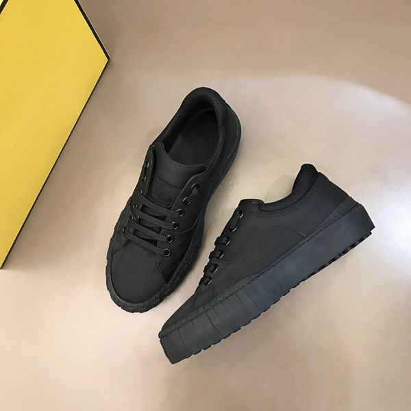 

2021ss luxury designer men sneakers fashion trend leather platform shoes size 38-45 flat casual party wedding shoes with original box, Black