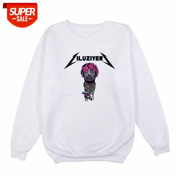 

lil uzi vert printed round neck sweater plus velvet #lo2u, Black