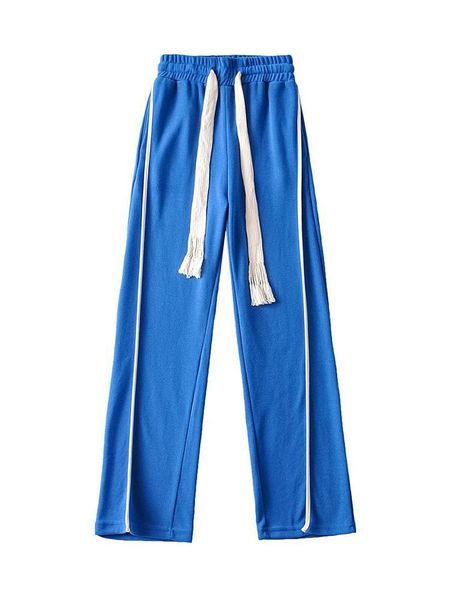 

women's pants & capris onebling za woman 2022 casual trousers autumn piping detail drawcord elastic waist straight ankle sportswear jog, Black;white