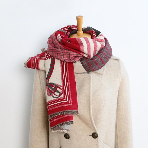 

scarves winter wraps scarf women cashmere-like warm pashmina ladies horse thick soft shawls, Blue;gray