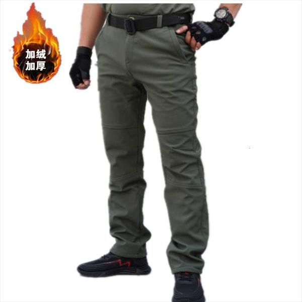 

waterproof windproof soft shell tactical women pants autumn winter fleece trousers outdoor trekking hiking stretch cargo pant, Black