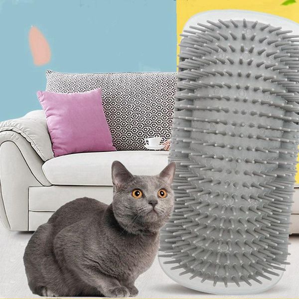 

removable cat corner scratching rubbing brush pet comb hair removal massage for gatos grooming cleaning tools toys