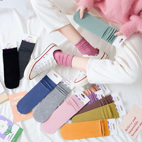 

spring autumn cotton pile striped sweat absorbing odor middle, Black;white