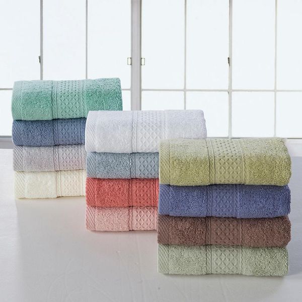 

towel 35*75cm 100%cotton solid color face for and child fast drying travel gym camping sports business trip soft washcloth