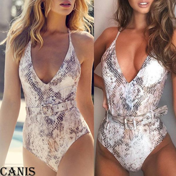 

one-piece suits 2021 leopard bikini bathing suit women swimsuit push-up padded beachwear swimwear