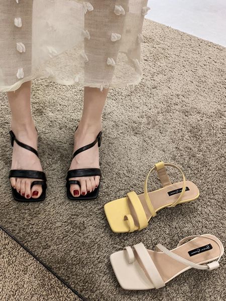 

sandals comfort shoes for women 2021 buckle strap high heels suit female beige med high-heeled girls summer black medium fas