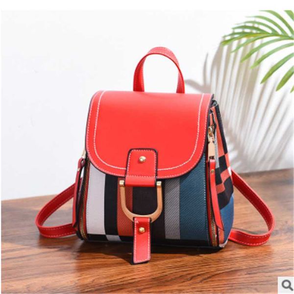 

backpack style 2021ladies backpacks leather soft brand bags college wind casual teenage