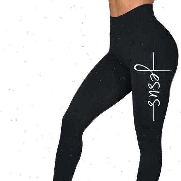

women legging fitness leggings letter print workout high waist ninth pants elasticity gym wear quick drying activewear jeggings, Black