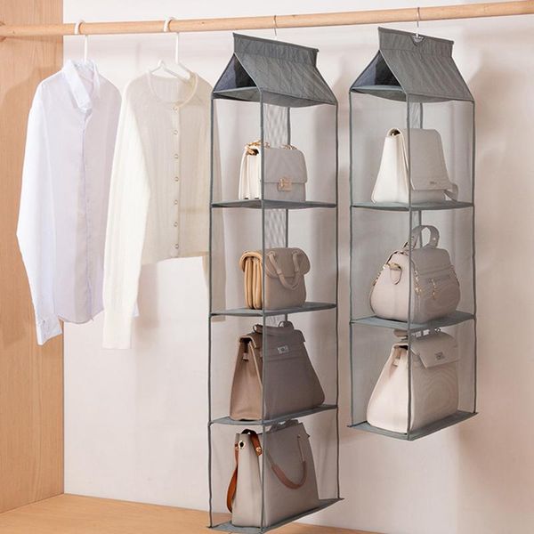 

home hanging closet organizer women handbag backpack storage bags portable sasw666