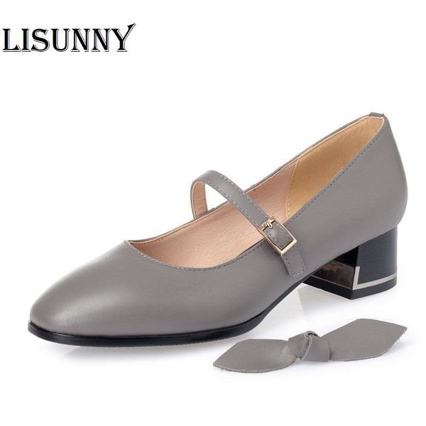 

dress shoes women 2021 genuine leather red large size square head skin fashion part footwear, Black
