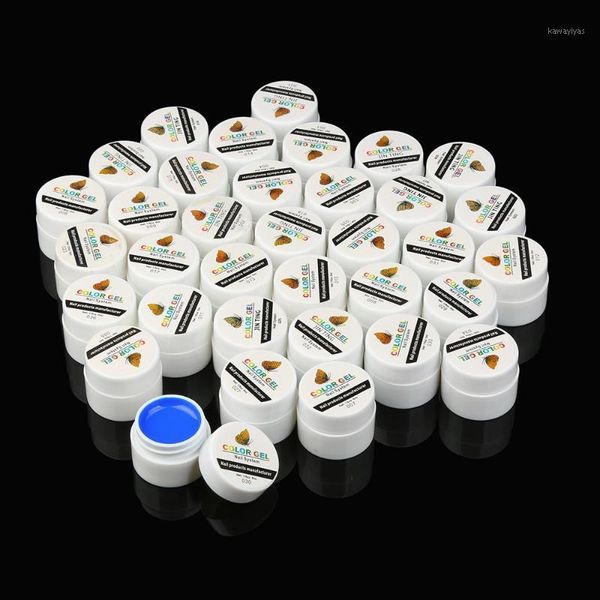 

gel paint nails 36 pure color extension nail polish art uv poly builder tips glue everything for manicure #zc1, Red;pink