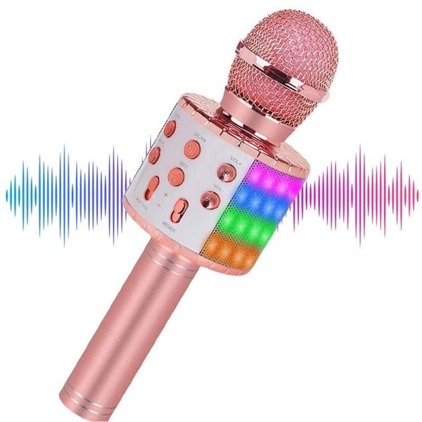 

wireless bluetooth 3-in-1 karaoke mic speaker multi-function durable microphone em88 microphones