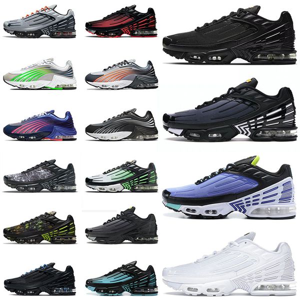 

original tn 3 tuned plus 2 running shoes for mens big size us 12 graphic prints ghost green obsidian golden all black pink men women sports