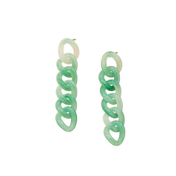 

dangle & chandelier 2021 ins green acrylic resin acetic acid tassel minimalism drop earrings trendy fashion korean women party jewelry bijou, Silver