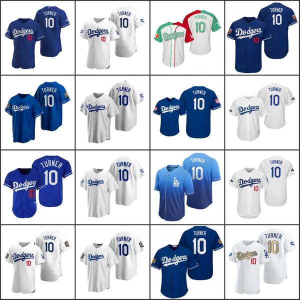 

los angeles dodgers men 10 justin turner women youthjersey, Black;red