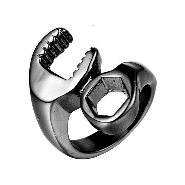 

delicate ring men's titanium steel wrench personalized stainless, Silver