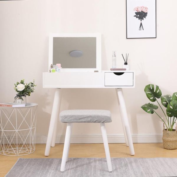 

mirrors vanity desk modern dresser table led mirros household bedroom dressing density board makeup with mirror