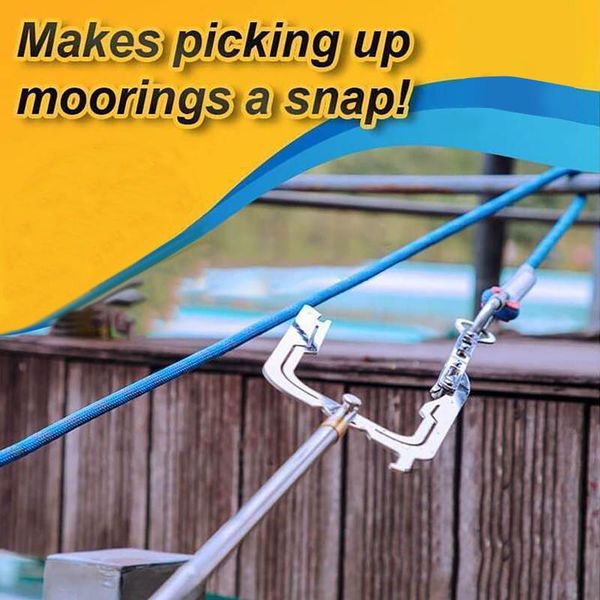 

hooks & rails multi purpose dock multi-purpose mooring rope hook stainless steel long-distance threader boat cable wire guider tool