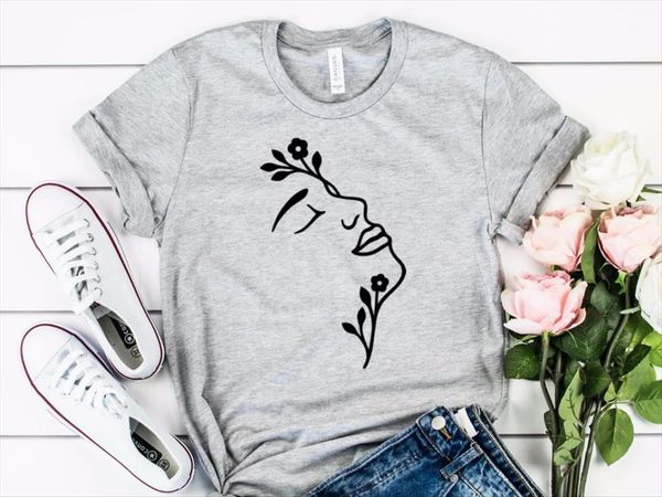 

silhouette print cotton casual funny women t shirts yong girl tee hipster drop ship s 393, White