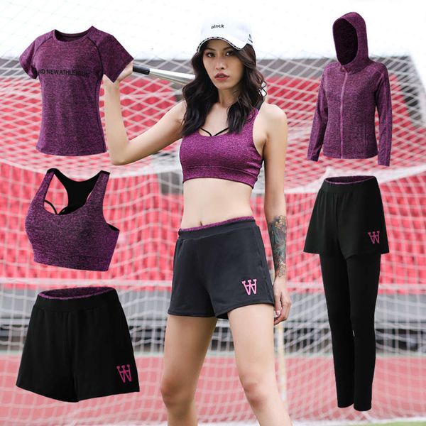

women's tracksuits tracksuitswomen tracksuitsyoga women's spring running fast drying clothes fitness sports suit ltu0, Gray