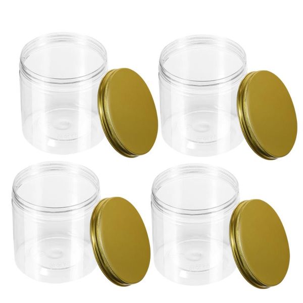 

storage bottles & jars 6 pcs transparent jar cereals bottle kitchen sealed canister