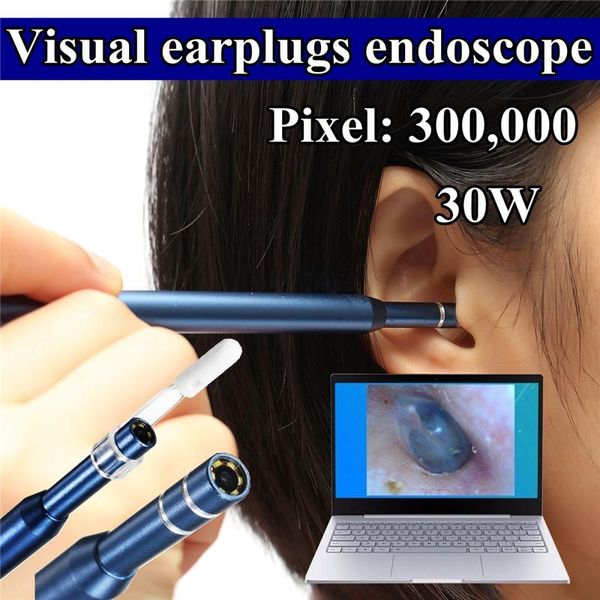 

cameras 3 in 1 5.5mm 0.3mp cleaning usb borescope ip66 waterproof visual otoscope for android pc 6leds lamp