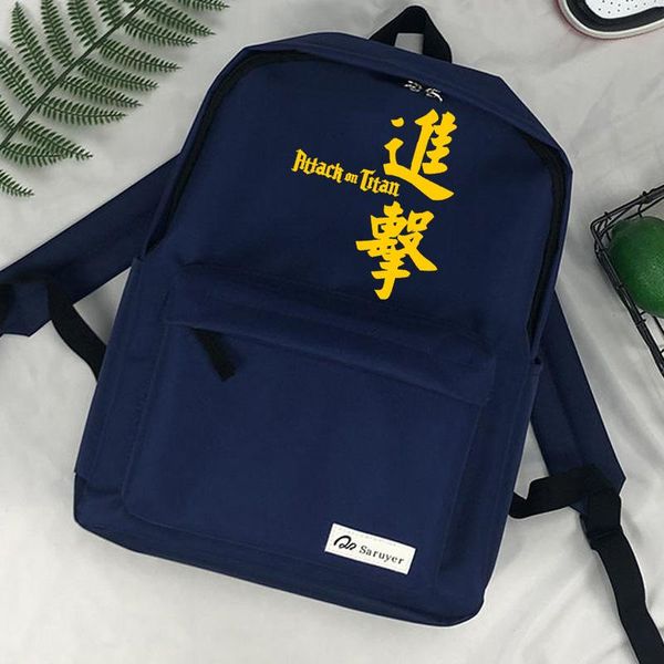 

attack on titan levi ackerman shingeki no kyojin mochila backpack laptravel femenina ladies