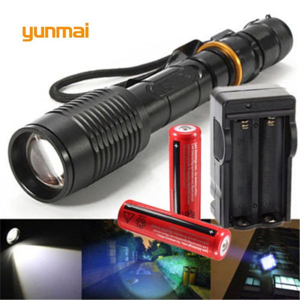 

lumens 5 modes led zoomable flash light waterproof tactical torch lamp lantern for hunting camping flashlights torches