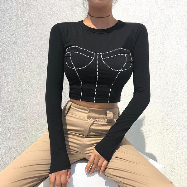 

women's t-shirt bella philosophy t-shirt women long sleeve aesthetic graphic print streetwear tees female gothic style tee shirt femme, White