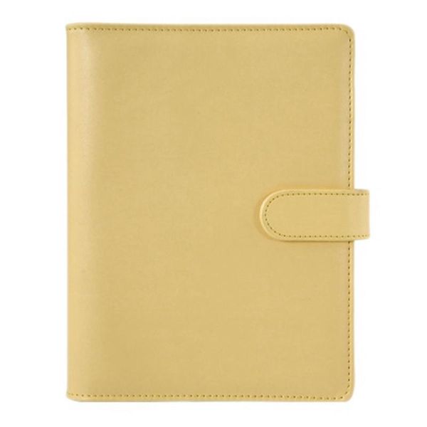 

ppyy-leather ring binder refillable notebook spiral journal travel writing with inner pages notepads, Purple;pink