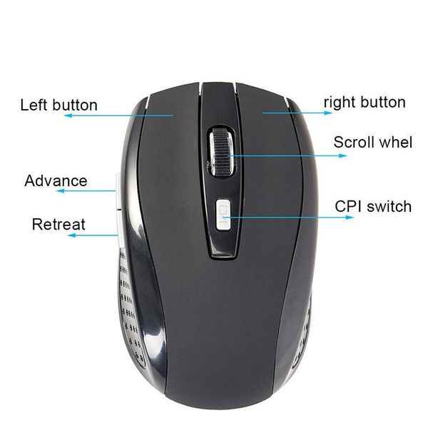 

mice 2.4ghz portable wireless mouse cordless optical scroll for pc laptop