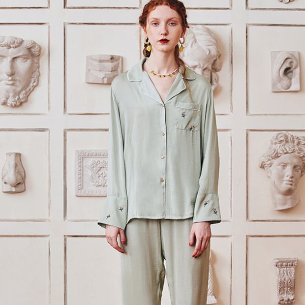 

women's sleepwear pajamas green satin pyjamas luxury fashion o9bm, Black;red