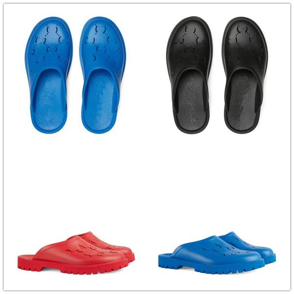 

designer shoes men retro slippers slipper sandals and women's classical hole rubber fashion beach flat non-slip men's slip on sand, Black