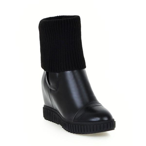 

boots big size simple short women shoes ankle for ladies woman winter, Black