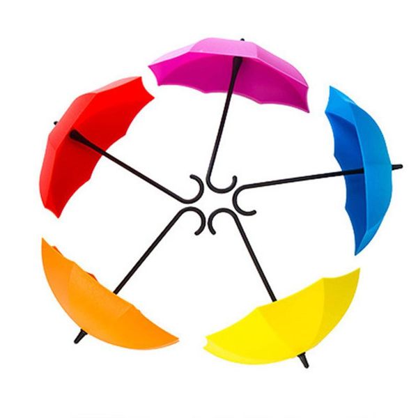 

hooks & rails 6pcs/set umbrella wall sticky hook cute mount key holder hanger organizer durable bedroom #38