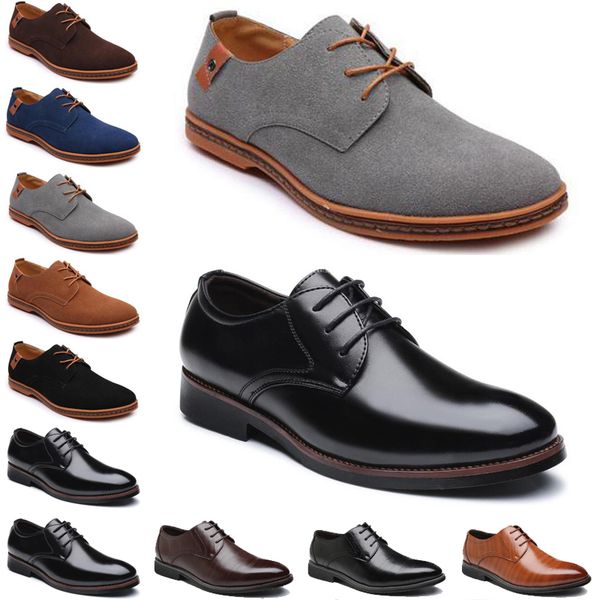 

2021 luxury men casual shoes black brown loafers outdoor flat slip on fshion mens trainers sneakers size 40-47 color34